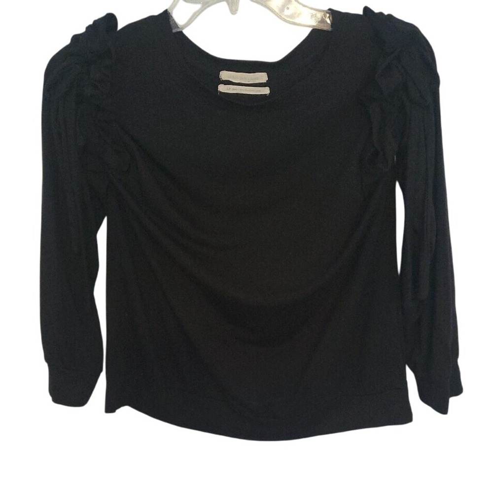 Urban Outfitters Long Sleeve Black Jersey Cold Shoulder With Ties Size Small